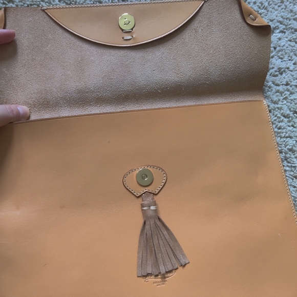 NEW Boldrini Leather Envelope Bag - Picture 3 of 8